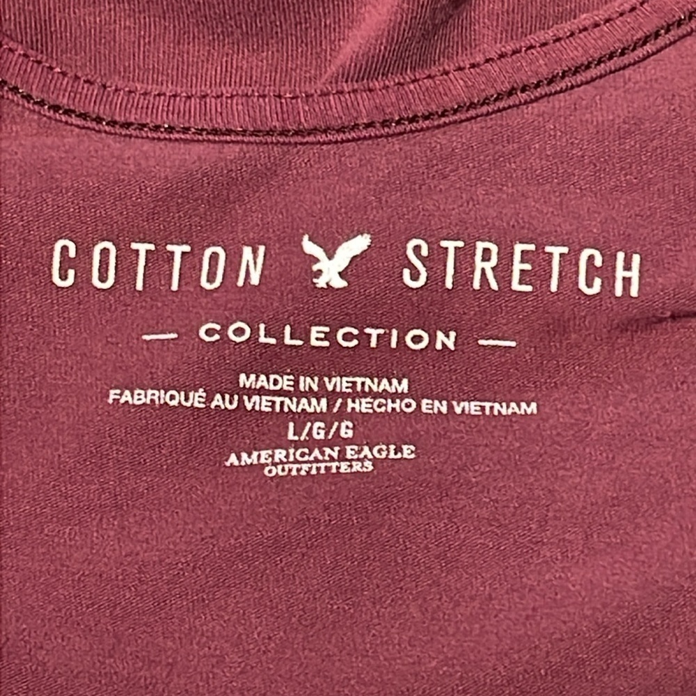 American Eagle Maroon Cotton Stretch Long Sleeve Bodysuit Strappy New Large - Picture 6 of 9
